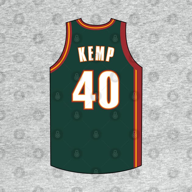 Shawn Kemp Seattle Supersonics Jersey Qiangy by qiangdade